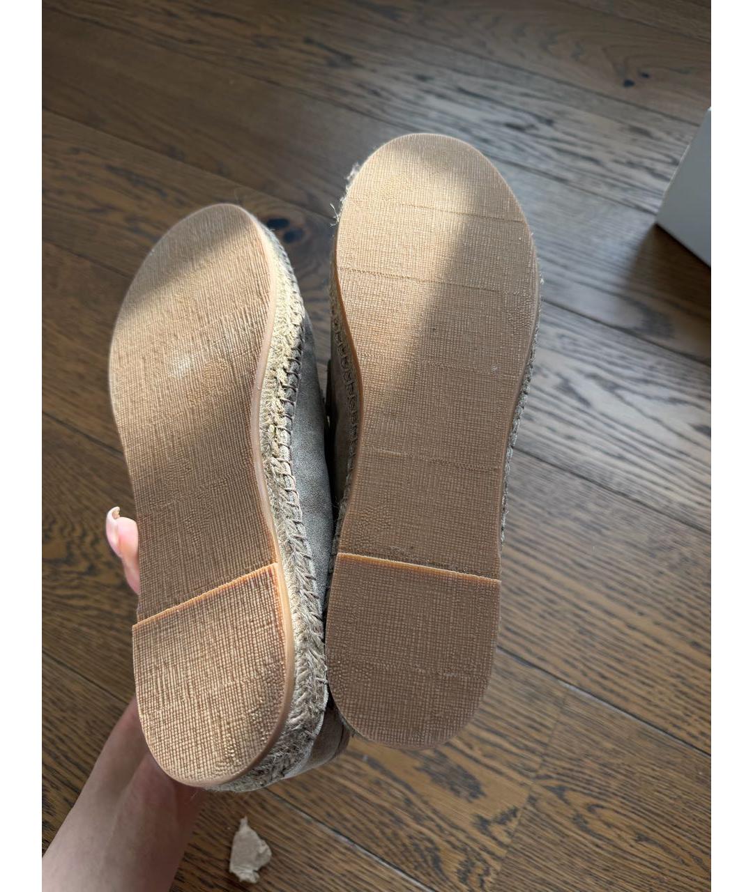 BRUNELLO CUCINELLI Бежевые замшевые лоферы, фото 3