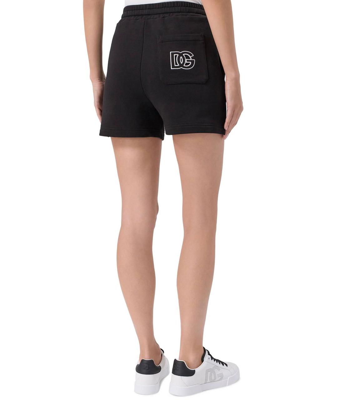 DOLCE&GABBANA Черные хлопковые спортивные брюки и шорты, фото 3