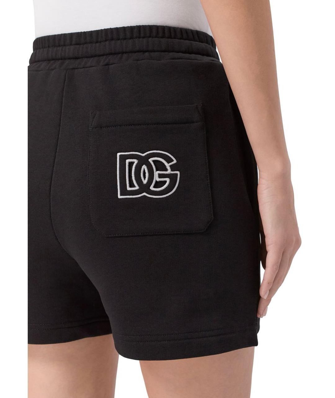 DOLCE&GABBANA Черные хлопковые спортивные брюки и шорты, фото 4