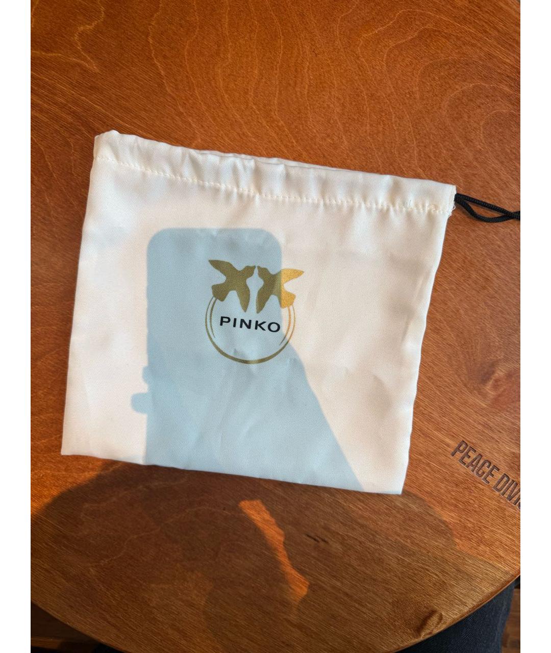 PINKO Черный кожаный ремень, фото 4