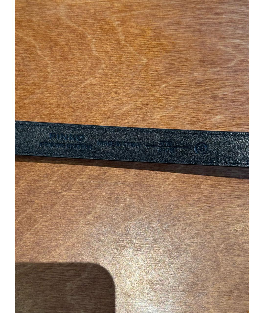 PINKO Черный кожаный ремень, фото 3