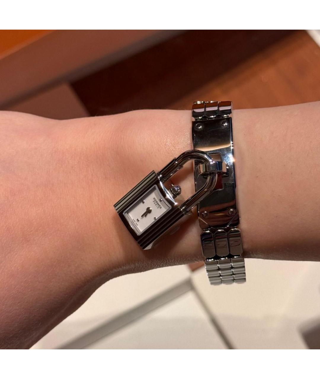 HERMES Серебряные стальные часы, фото 4