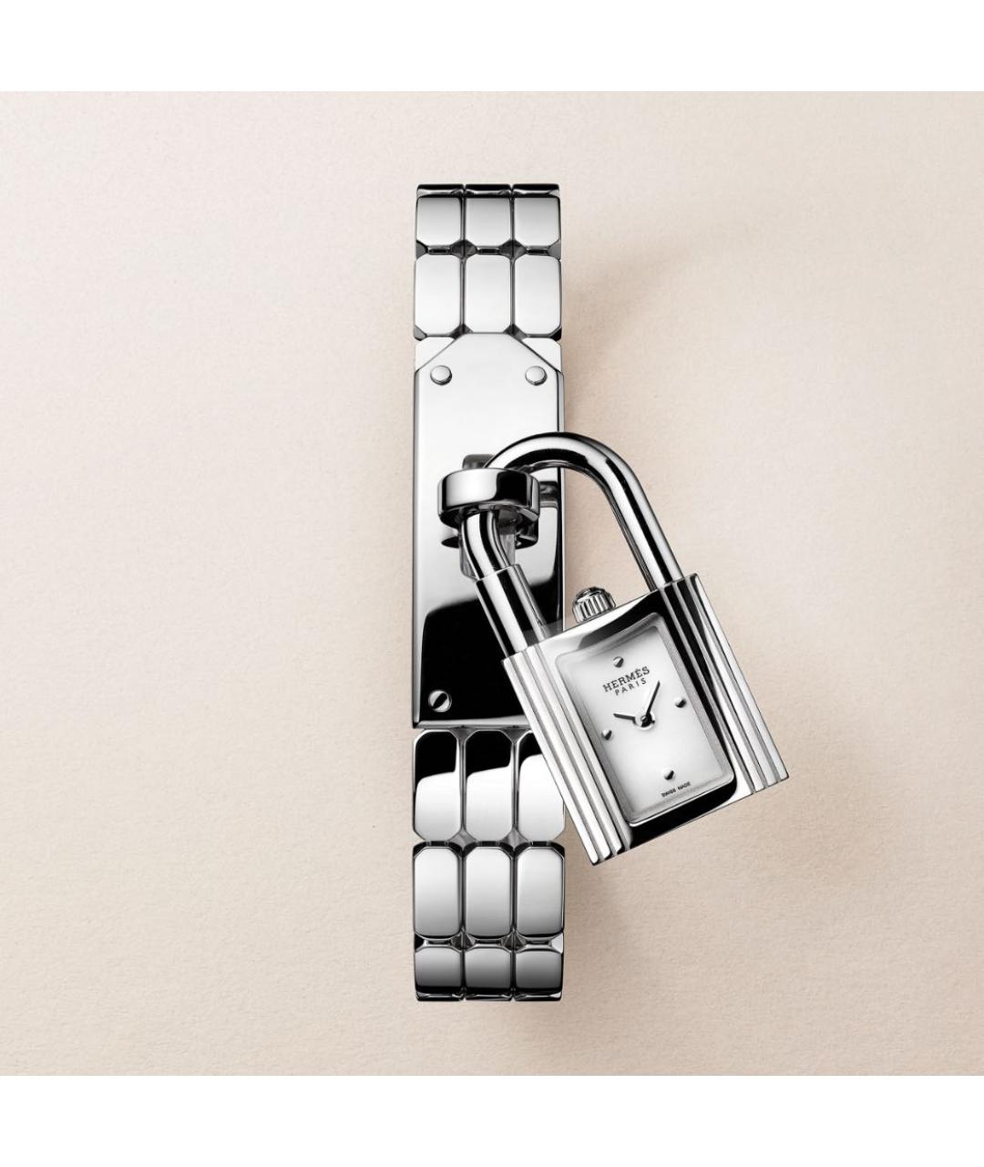 HERMES Серебряные стальные часы, фото 2