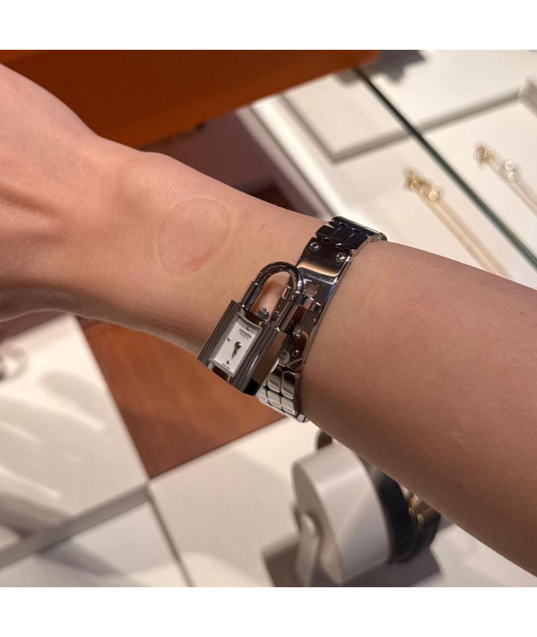 HERMES Серебряные стальные часы, фото 5