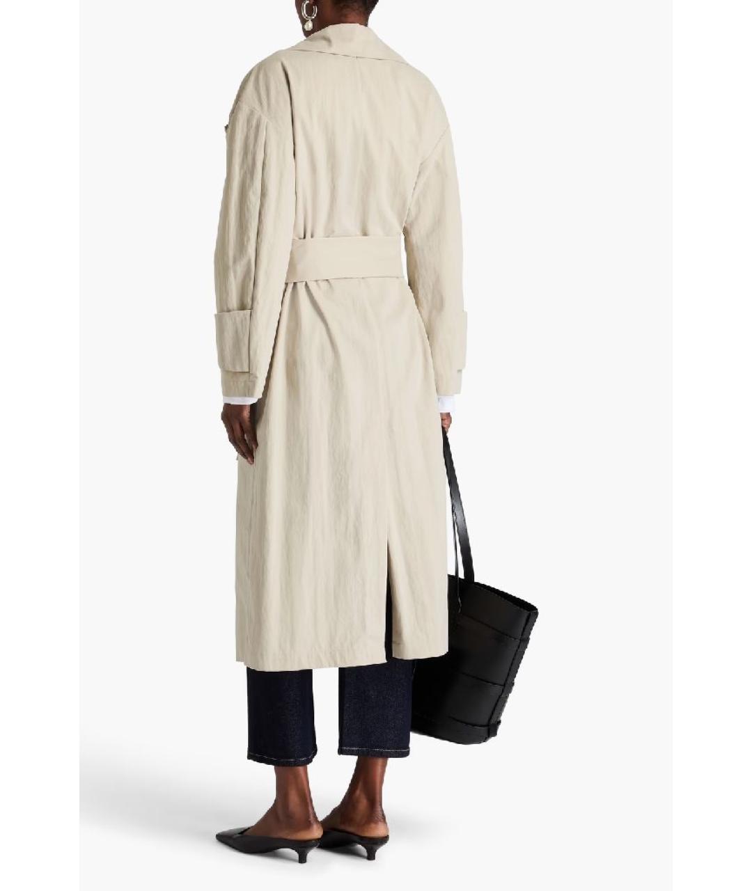 FABIANA FILIPPI Бежевый хлопковый тренч/плащ, фото 4