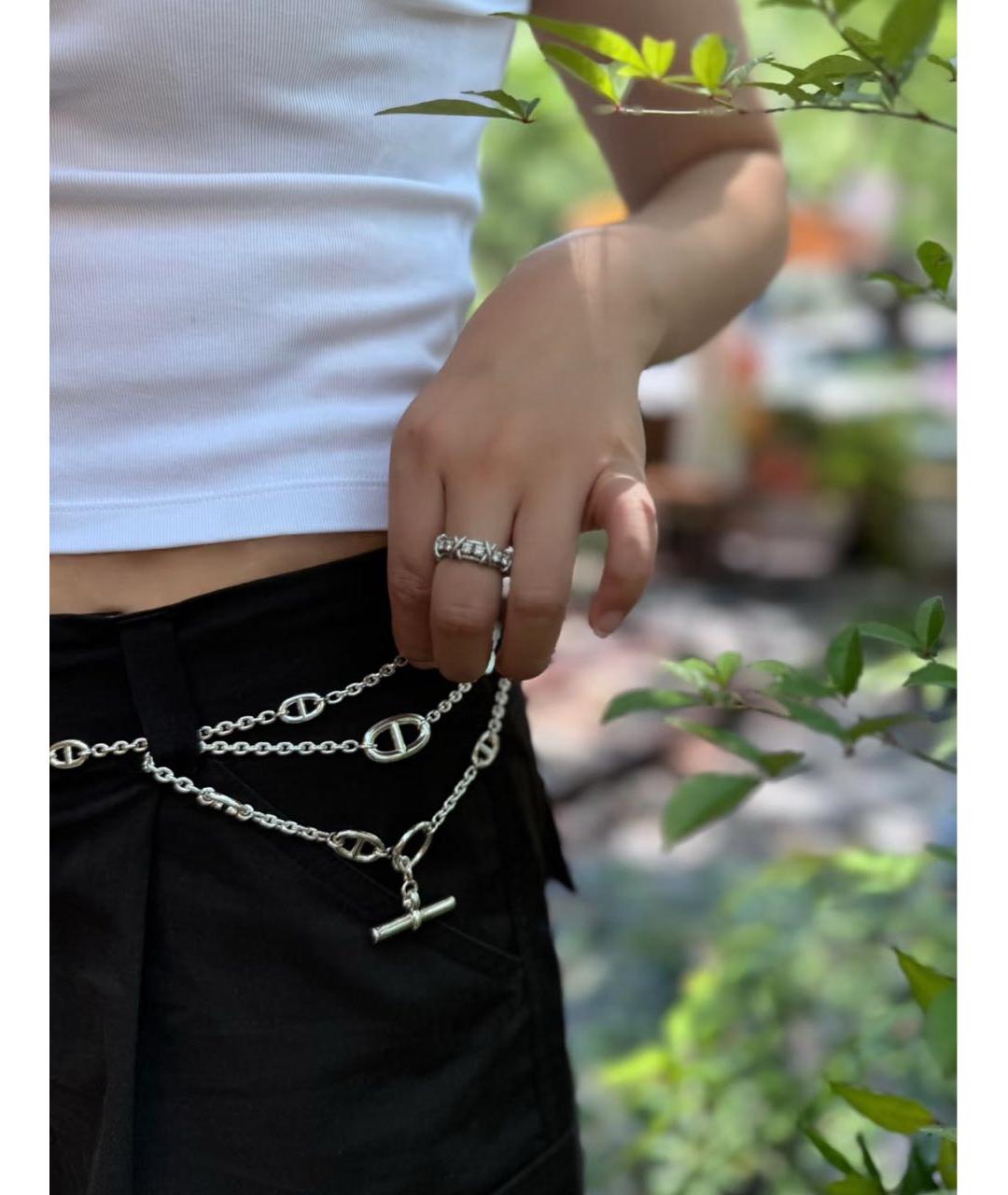 HERMES Серебряное серебряное колье, фото 2