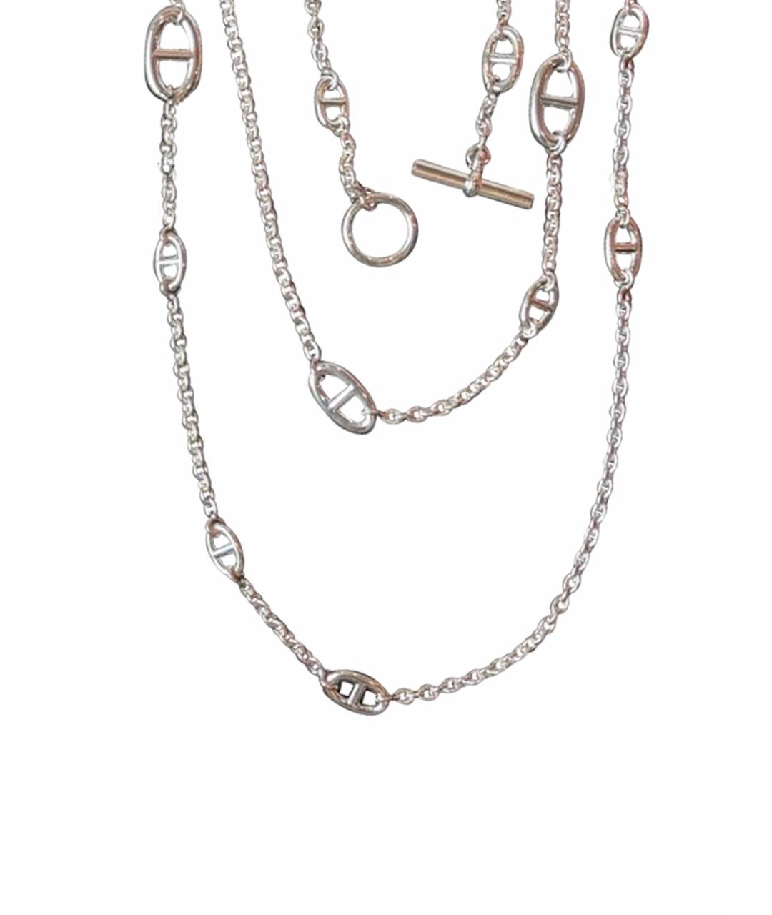 HERMES Серебряное серебряное колье, фото 1