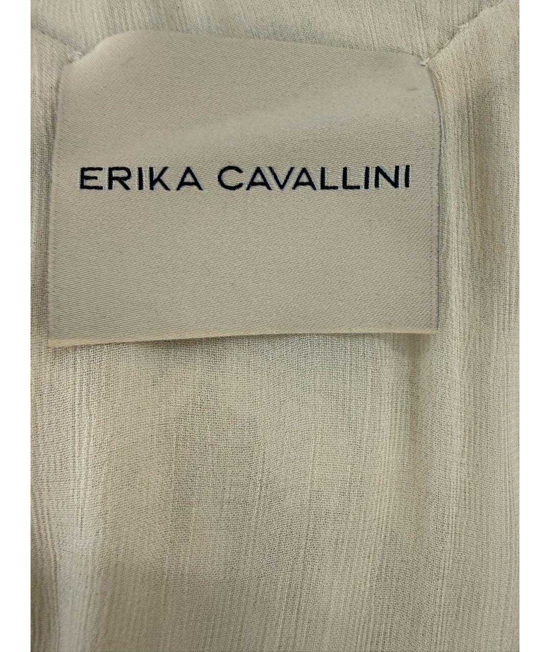 ERIKA CAVALLINI Бежевое полиэстеровое коктейльное платье, фото 3