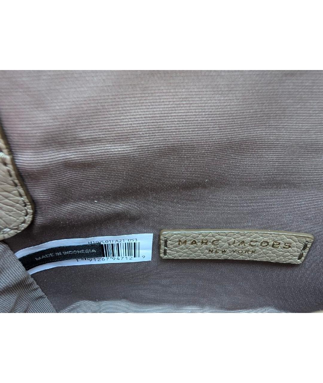 MARC JACOBS Бежевая кожаная сумка через плечо, фото 6