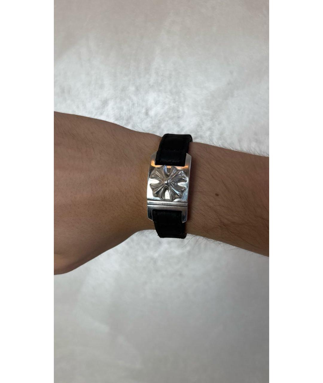 CHROME HEARTS Черный серебряный браслет, фото 4