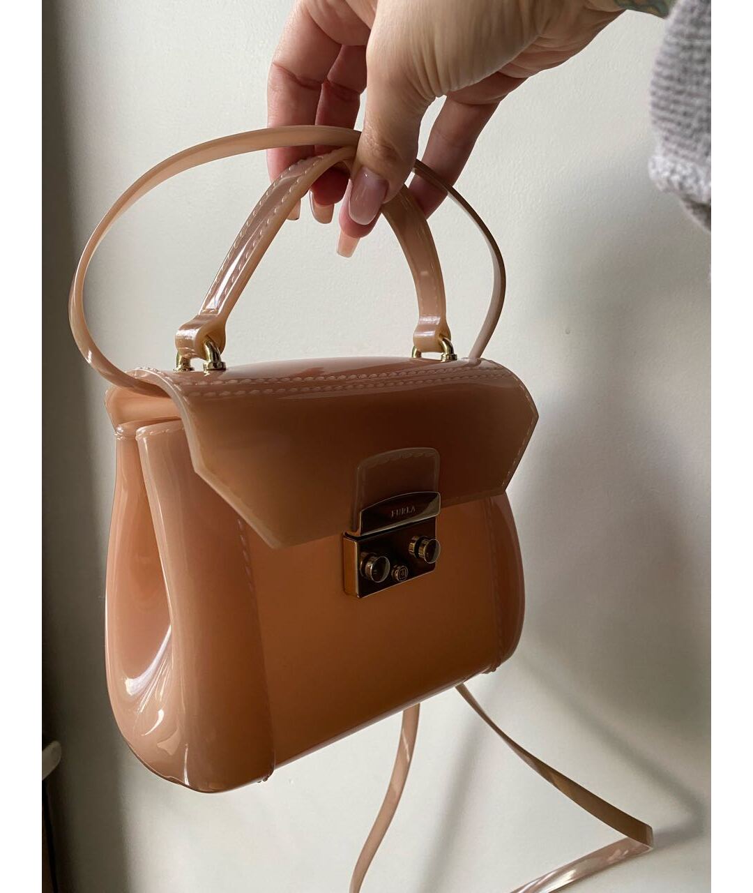 FURLA Бежевая сумка тоут, фото 4