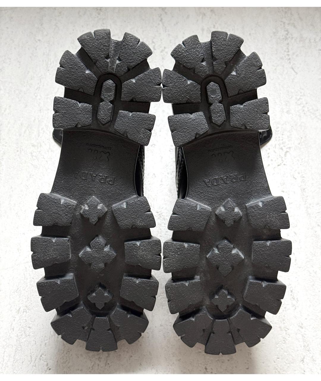 PRADA Черные кожаные ботинки, фото 9