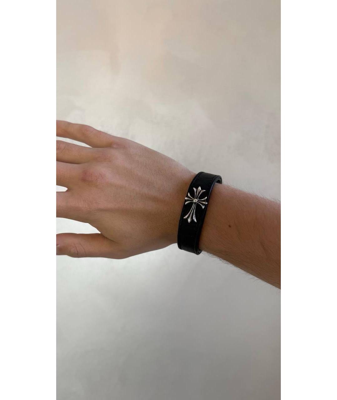 CHROME HEARTS Черный серебряный браслет, фото 4