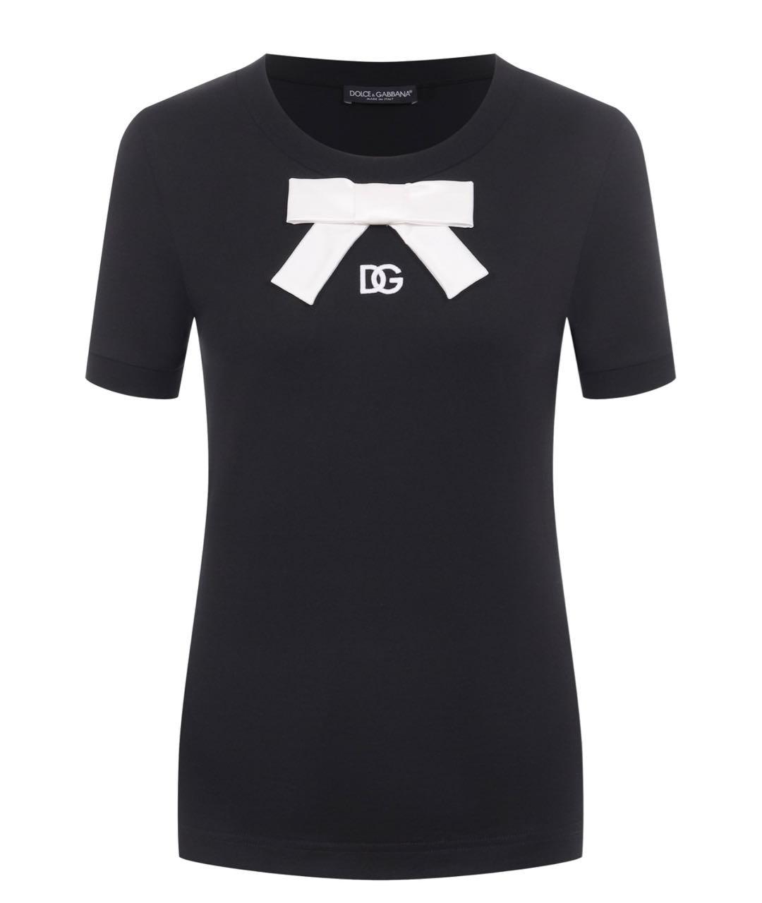 DOLCE&GABBANA Черная хлопковая футболка, фото 1