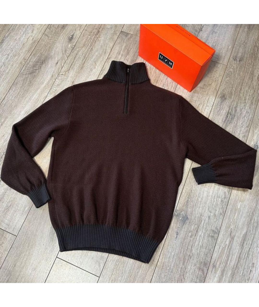 ERMENEGILDO ZEGNA XXX Коричневый шерстяной джемпер / свитер, фото 9