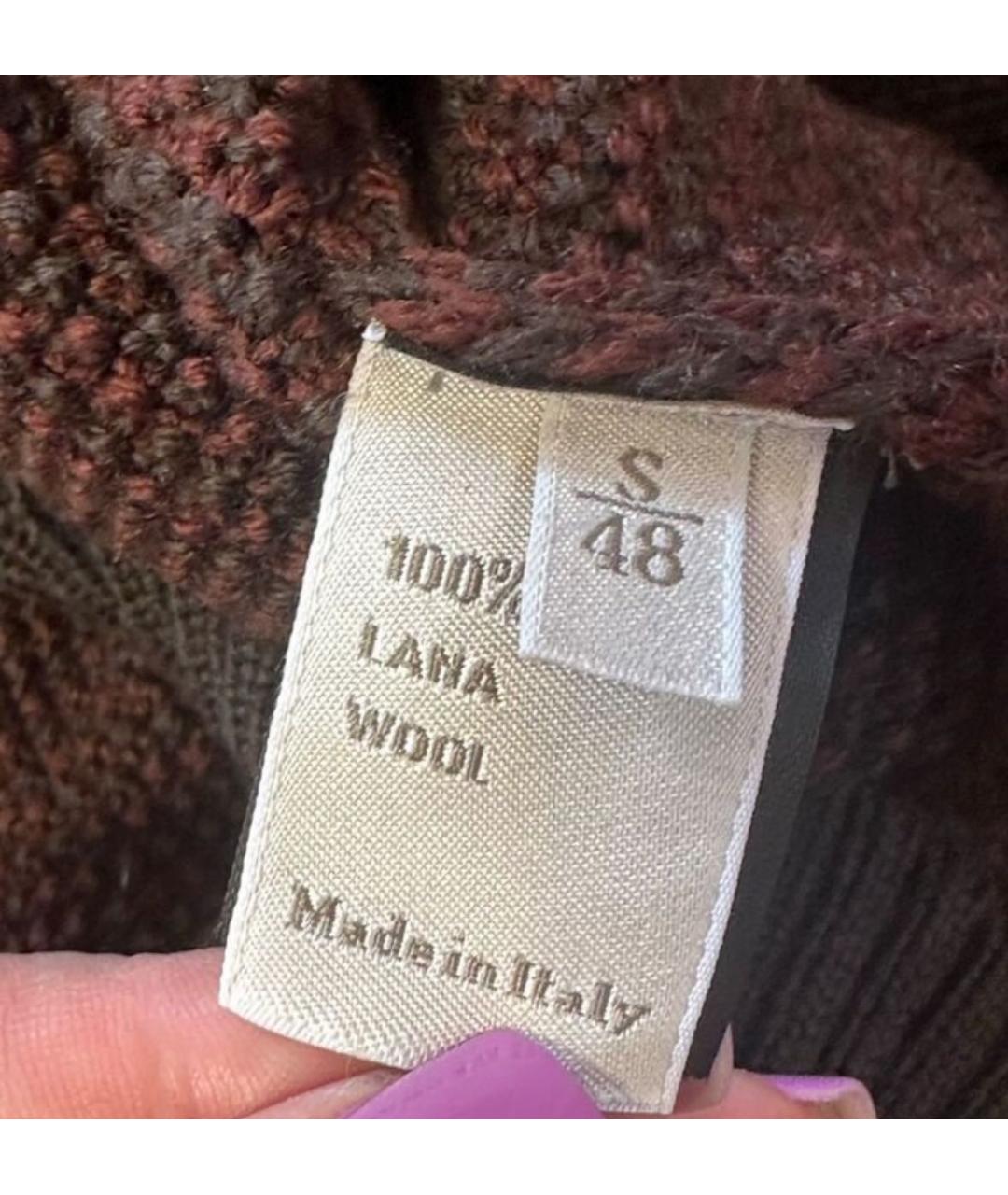 ERMENEGILDO ZEGNA XXX Коричневый шерстяной джемпер / свитер, фото 6