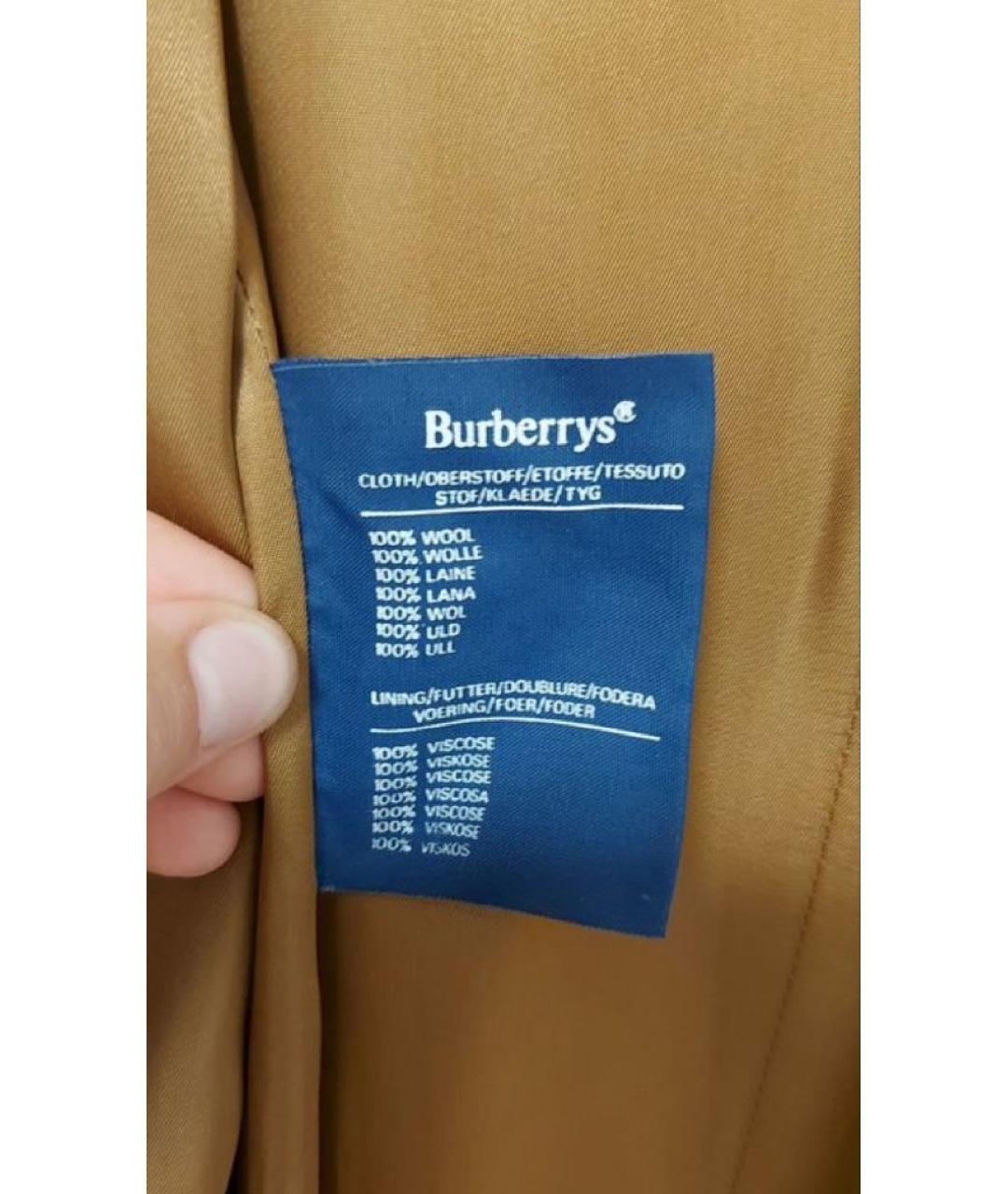 BURBERRY Бежевое шерстяное пальто, фото 5