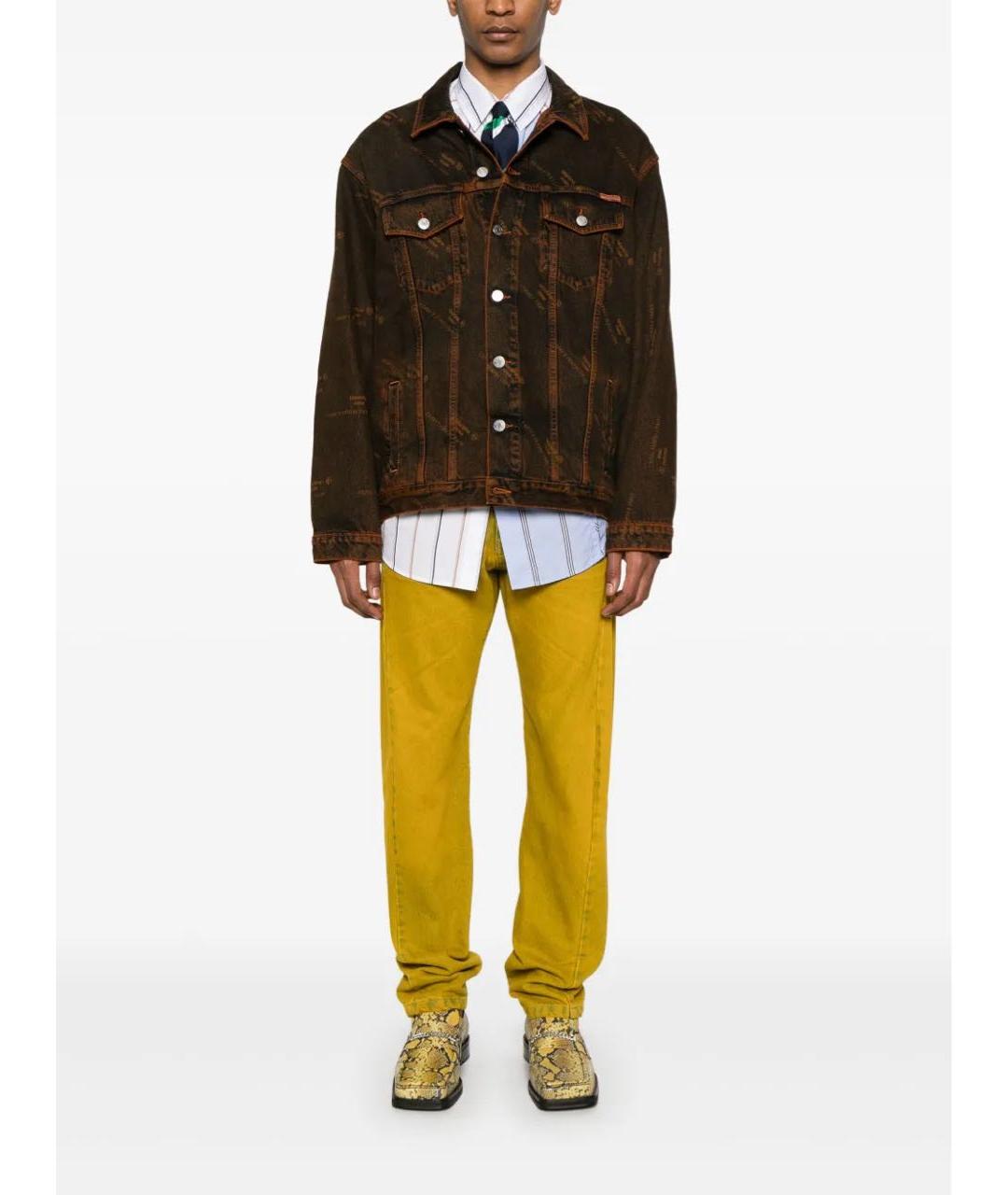 MARTINE ROSE Оранжевая деним куртка, фото 5