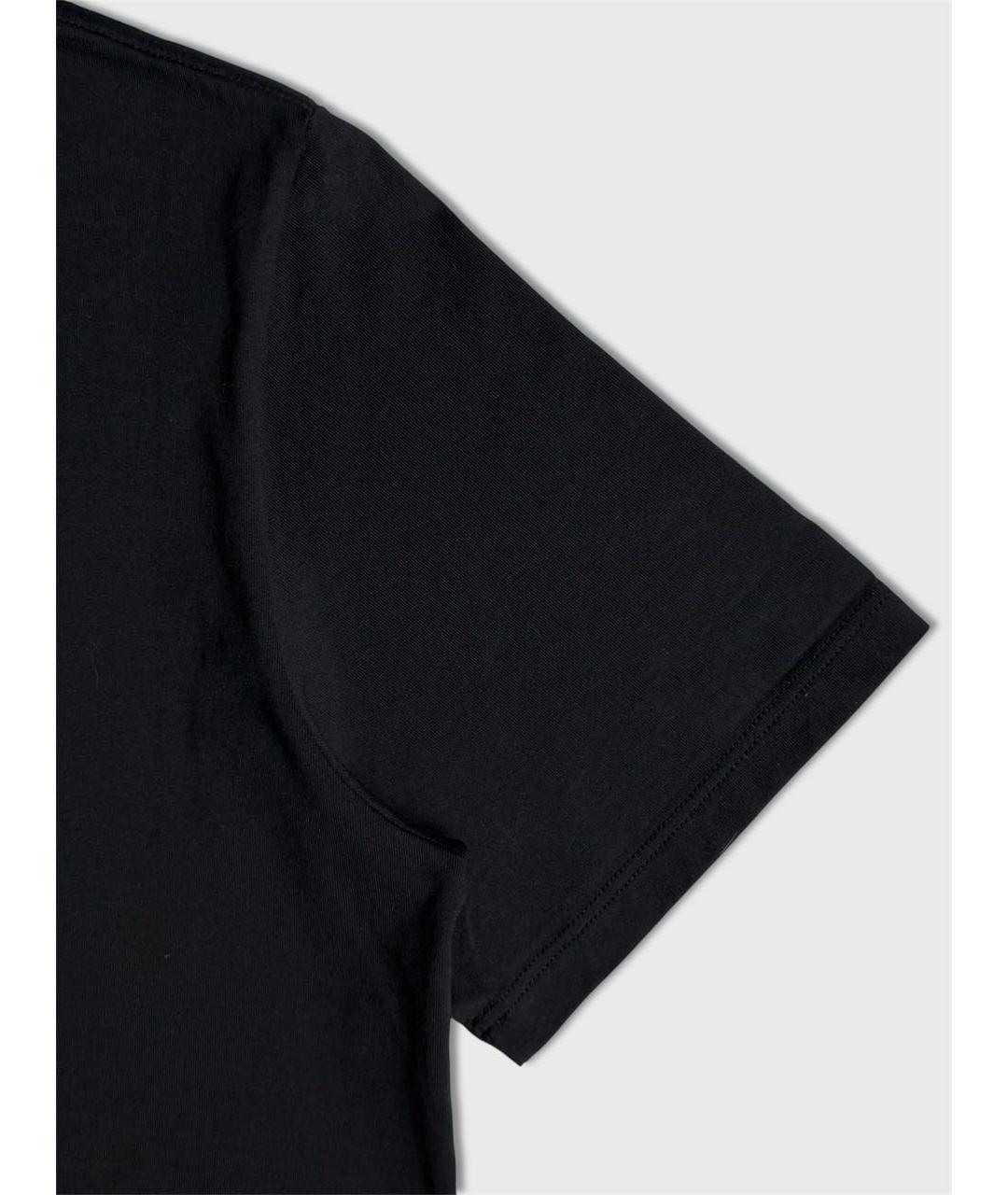 SAINT LAURENT Черная хлопковая футболка, фото 5