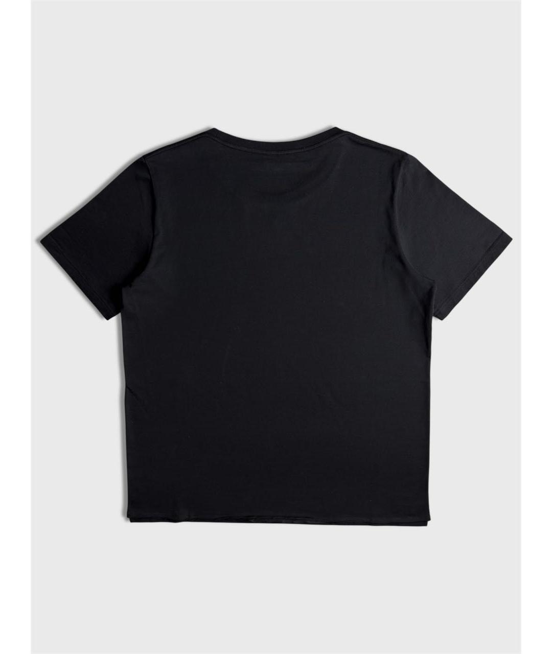 SAINT LAURENT Черная хлопковая футболка, фото 2