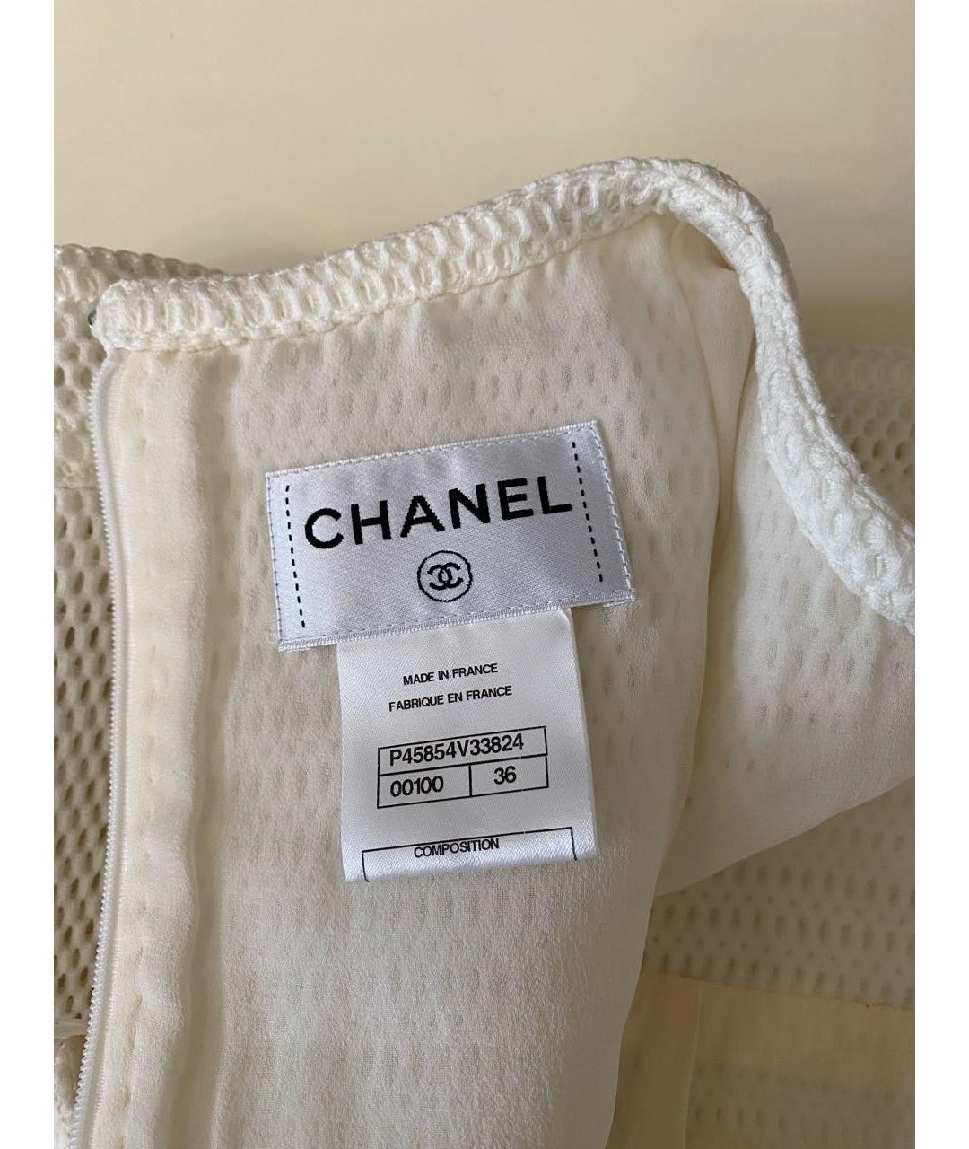 CHANEL Белое повседневное платье, фото 8