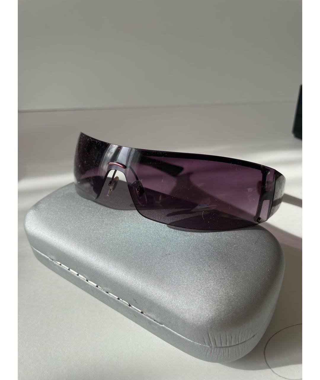 GUCCI Бордовые пластиковые солнцезащитные очки, фото 2