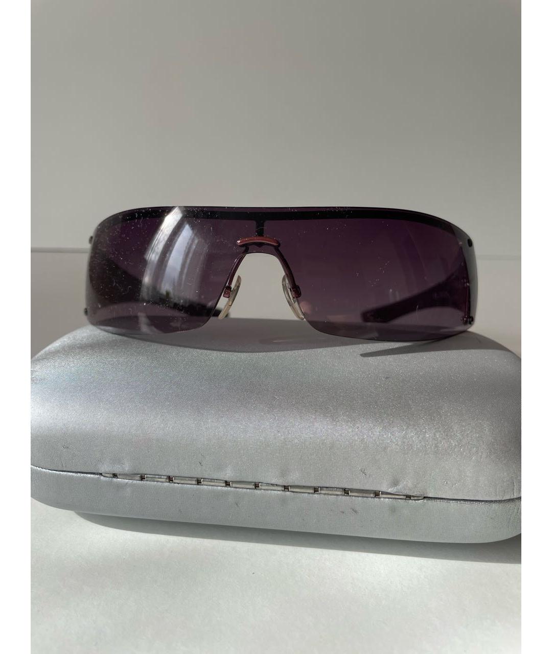 GUCCI Бордовые пластиковые солнцезащитные очки, фото 7