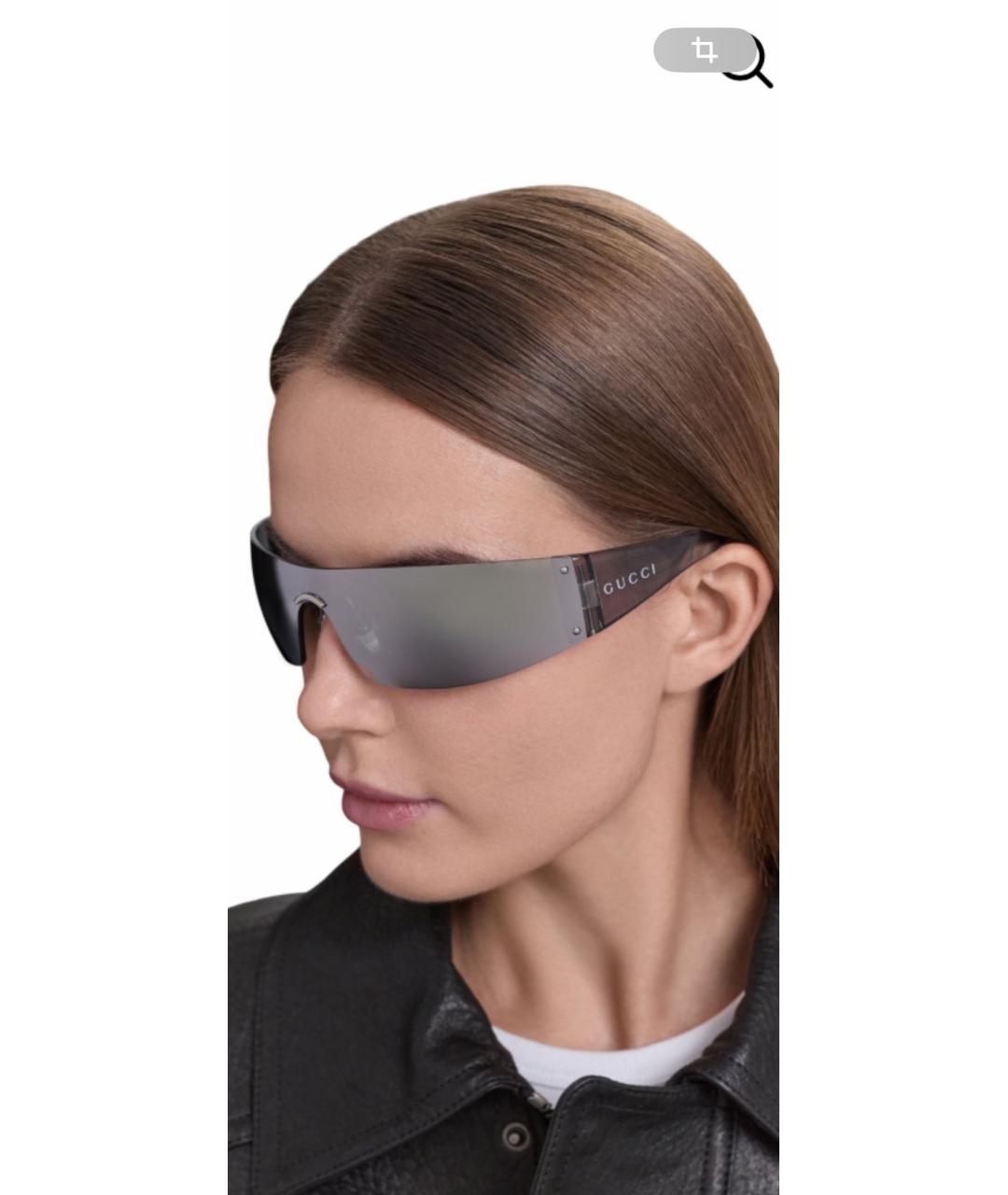 GUCCI Бордовые пластиковые солнцезащитные очки, фото 6