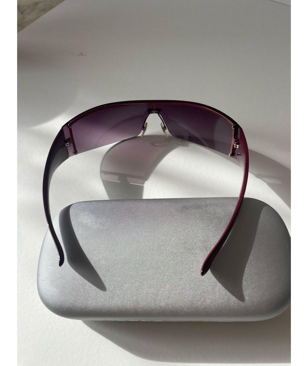 GUCCI Бордовые пластиковые солнцезащитные очки, фото 5