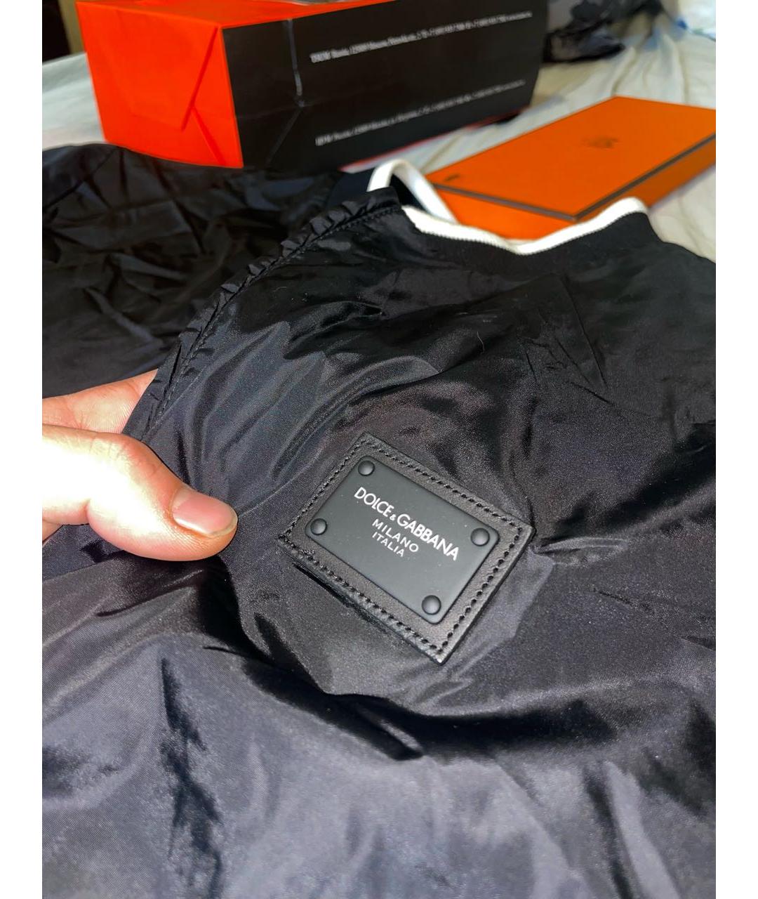 DOLCE&GABBANA Черная полиэстеровая куртка, фото 3