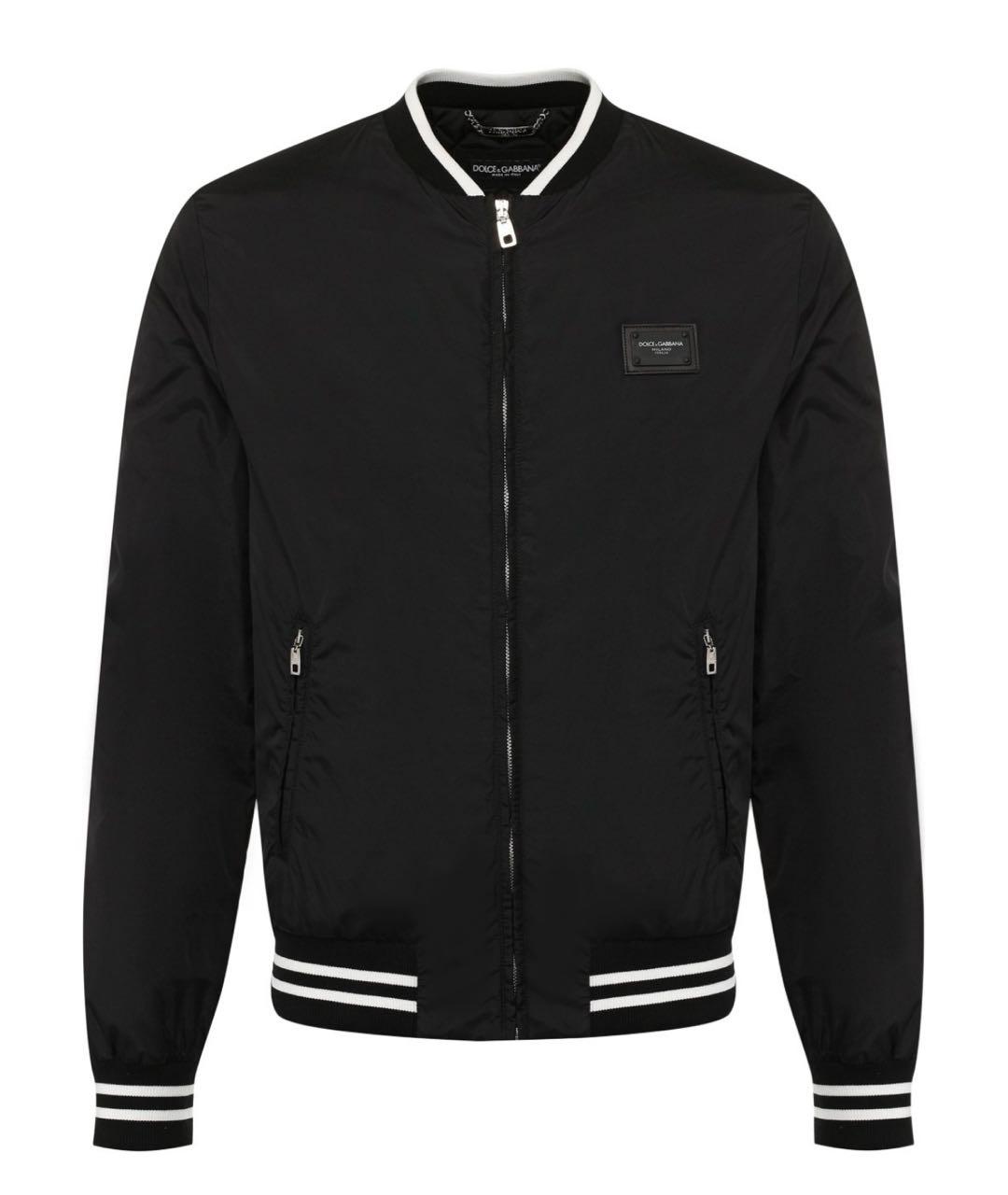 DOLCE&GABBANA Черная полиэстеровая куртка, фото 5