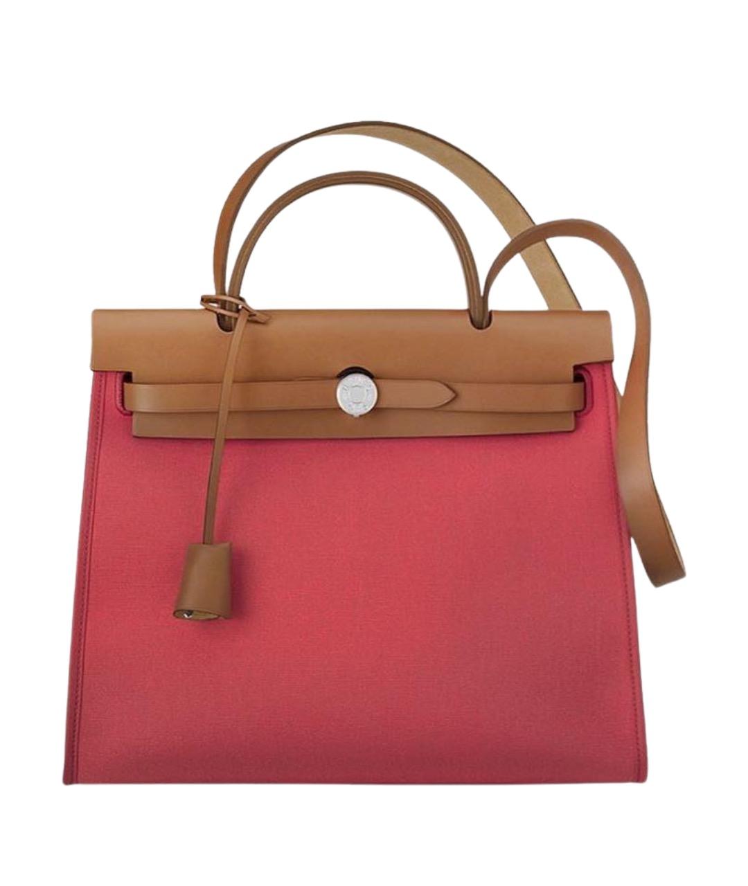 HERMES Красная тканевая сумка через плечо, фото 1