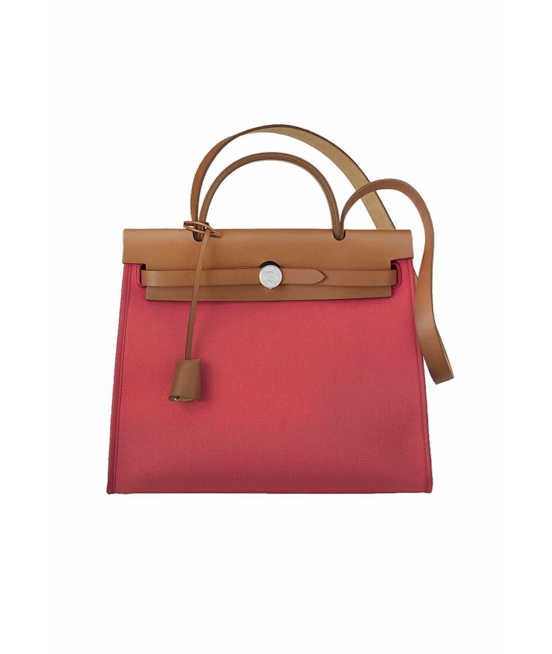 HERMES Красная тканевая сумка через плечо, фото 7