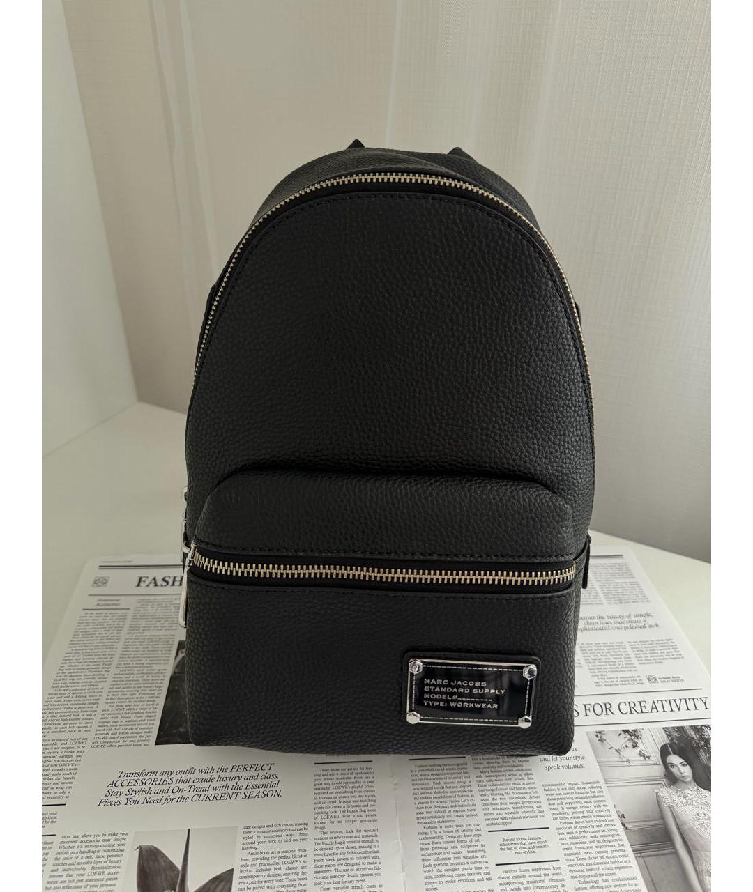 MARC JACOBS Черный кожаный рюкзак, фото 2