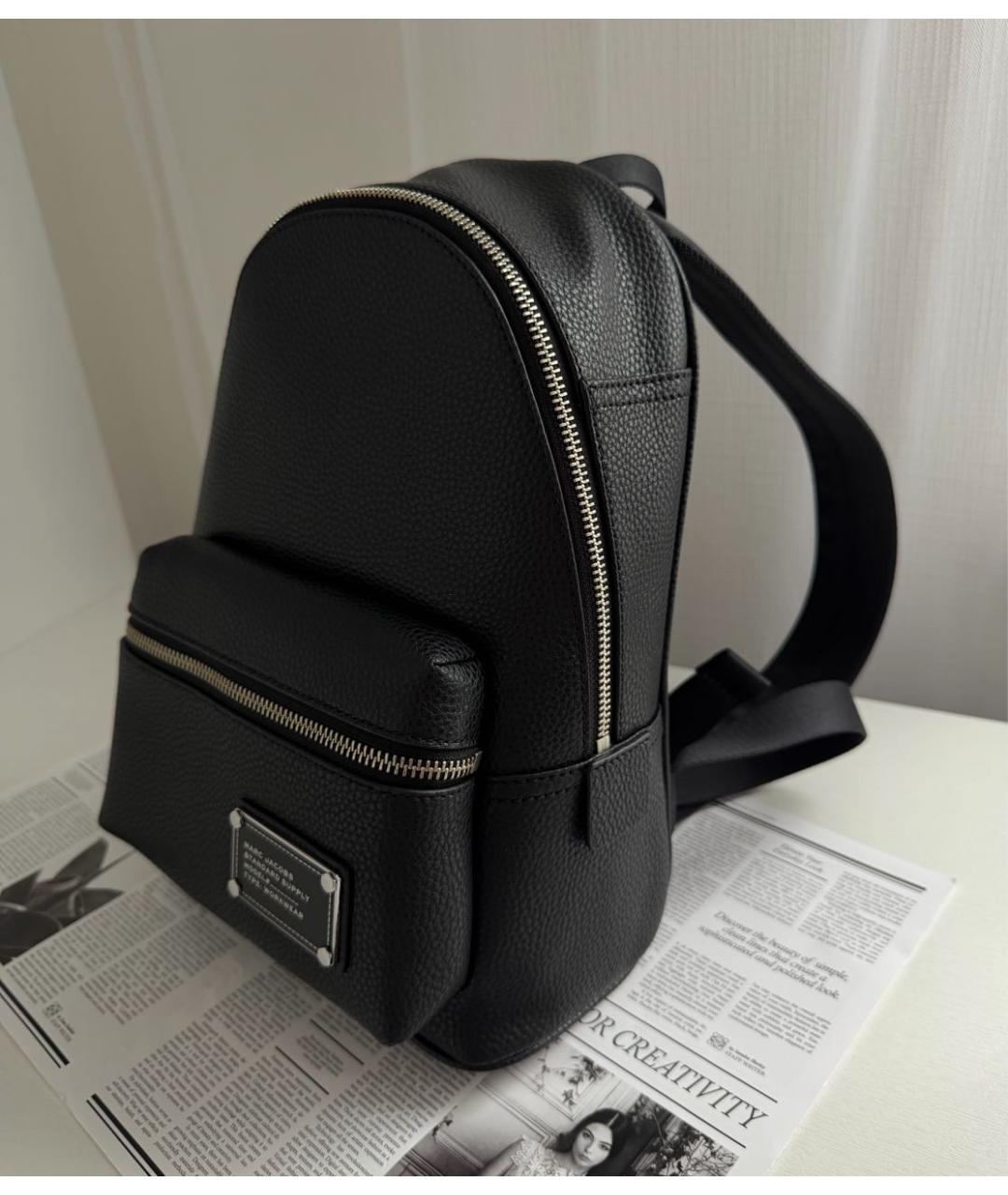 MARC JACOBS Черный кожаный рюкзак, фото 4