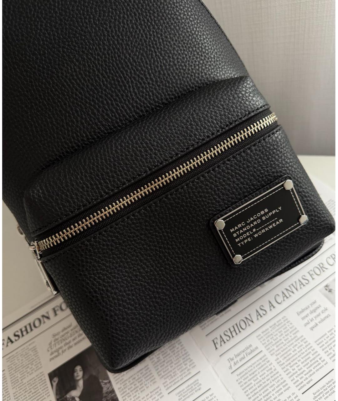 MARC JACOBS Черный кожаный рюкзак, фото 5