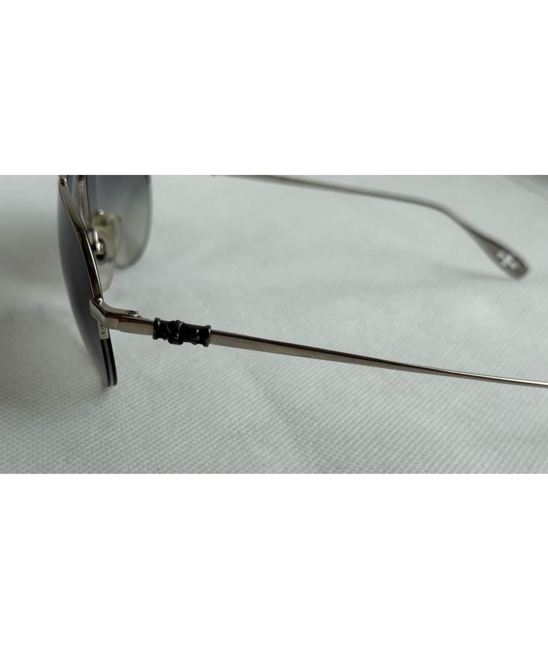 CHROME HEARTS Серебряные металлические солнцезащитные очки, фото 2