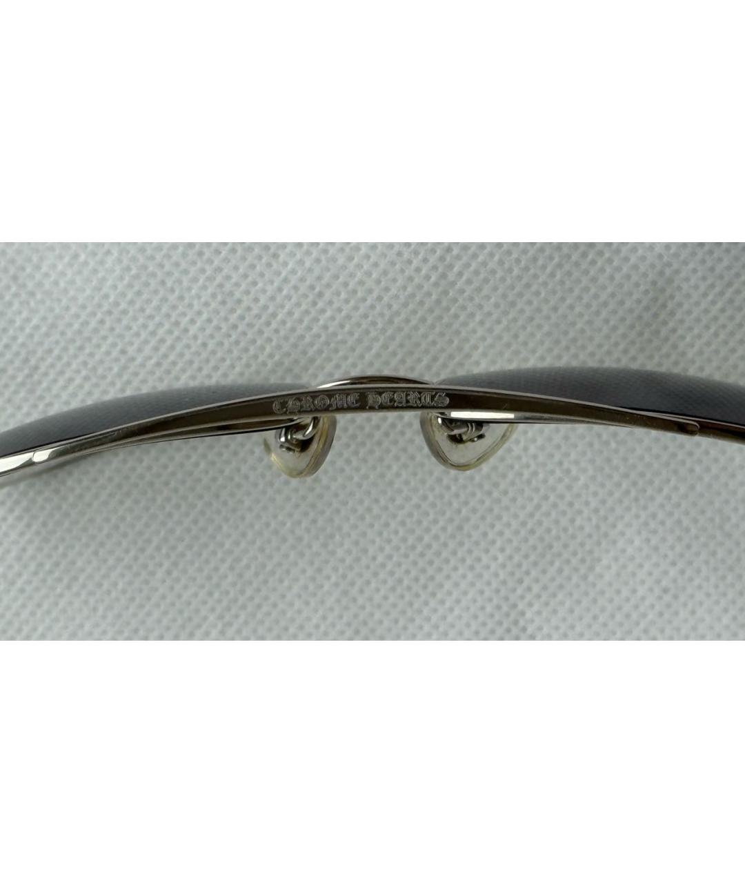 CHROME HEARTS Серебряные металлические солнцезащитные очки, фото 3