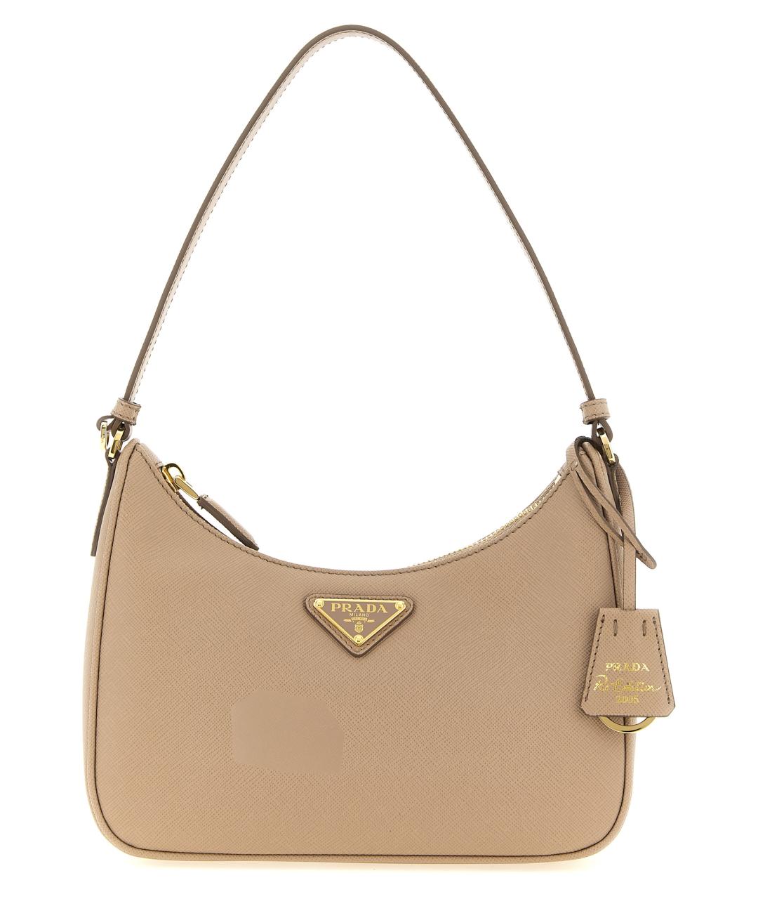 PRADA Розовая кожаная сумка через плечо, фото 1