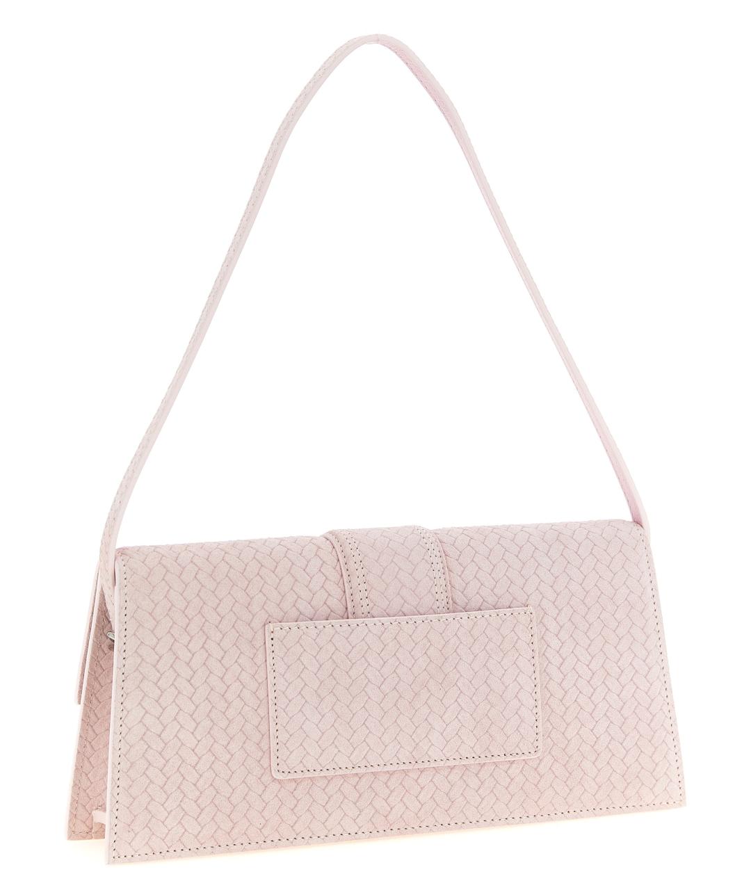 JACQUEMUS Розовая замшевая сумка через плечо, фото 2