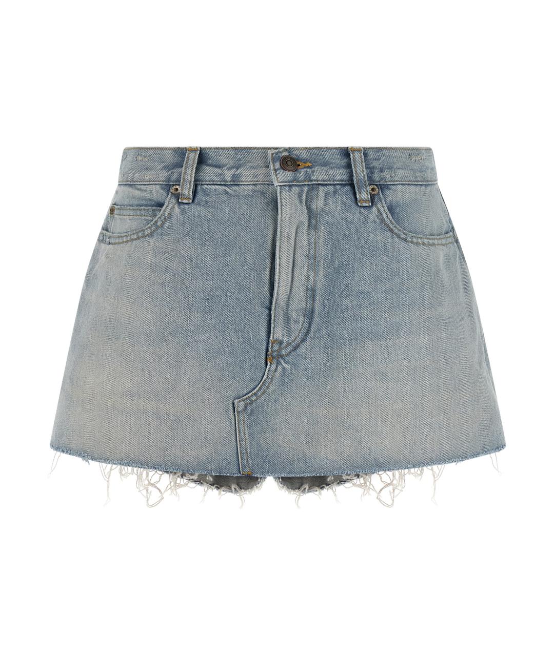 BALENCIAGA Голубые хлопковые шорты, фото 1