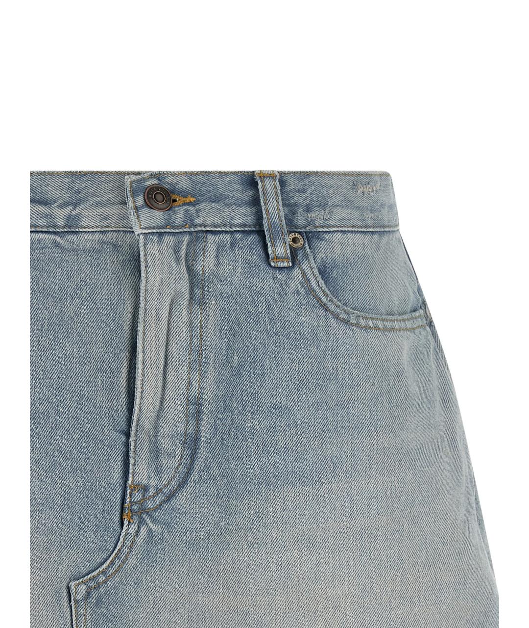 BALENCIAGA Голубые хлопковые шорты, фото 3