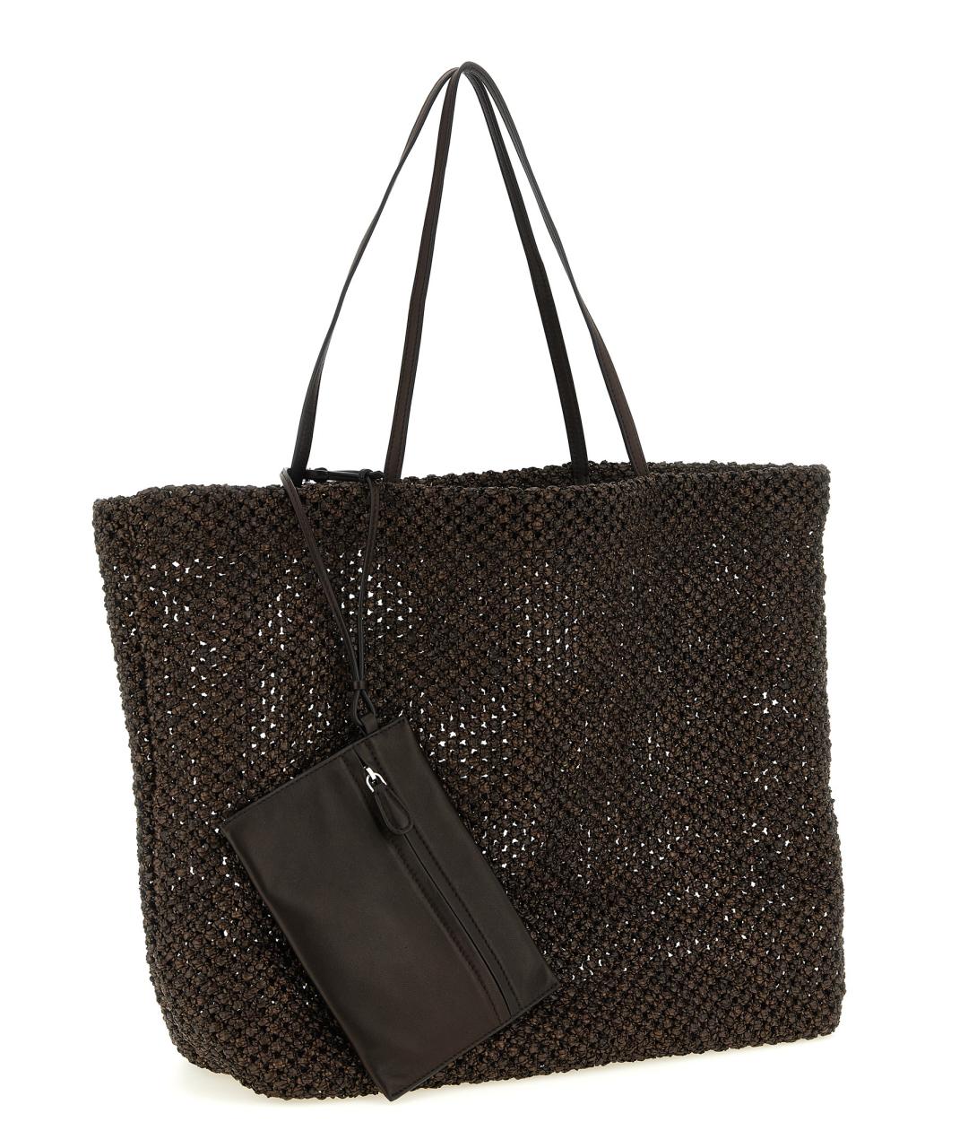 THE ROW Коричневая пелетеная сумка тоут, фото 3