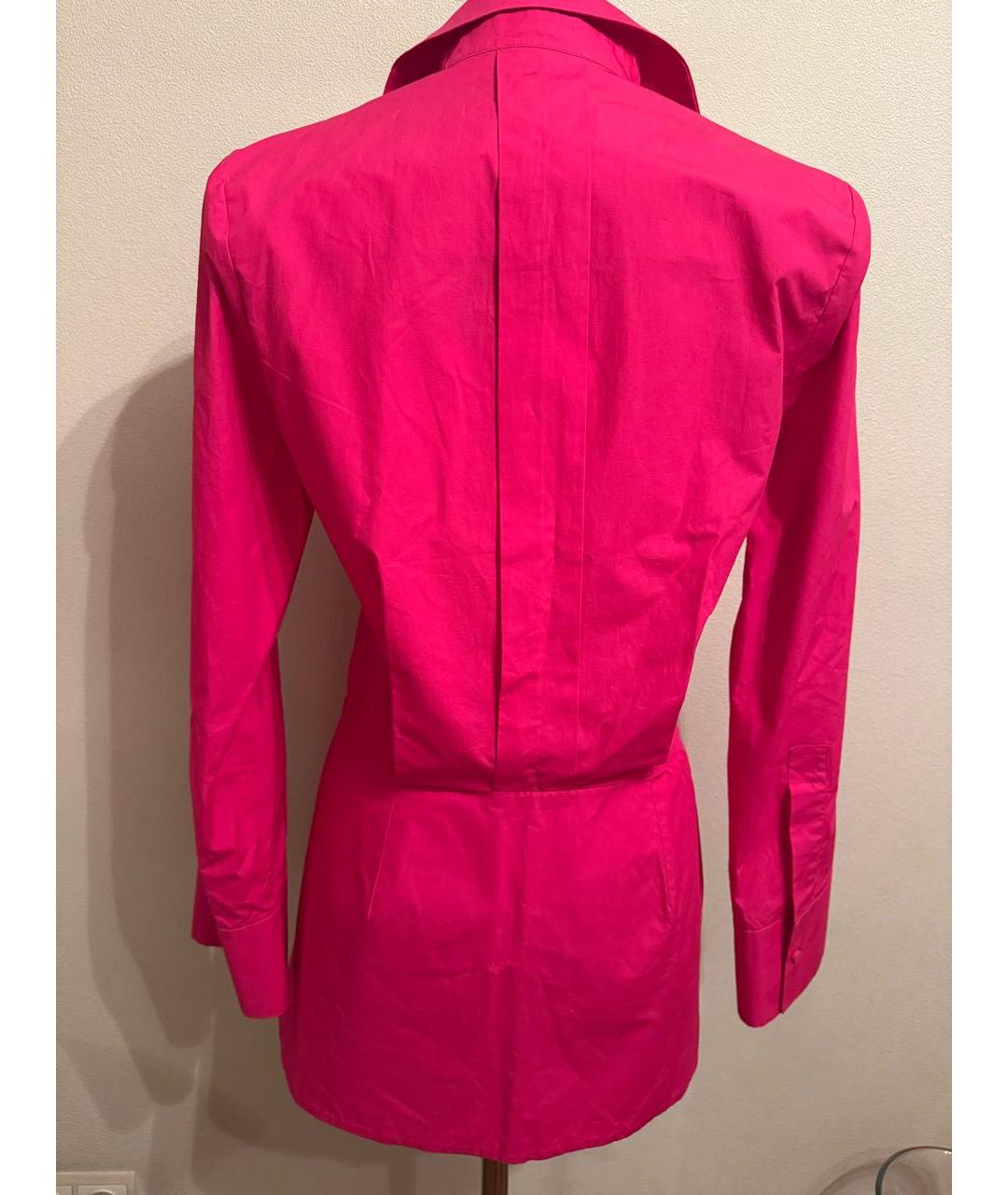 THE ATTICO Фуксия хлопковая рубашка, фото 2