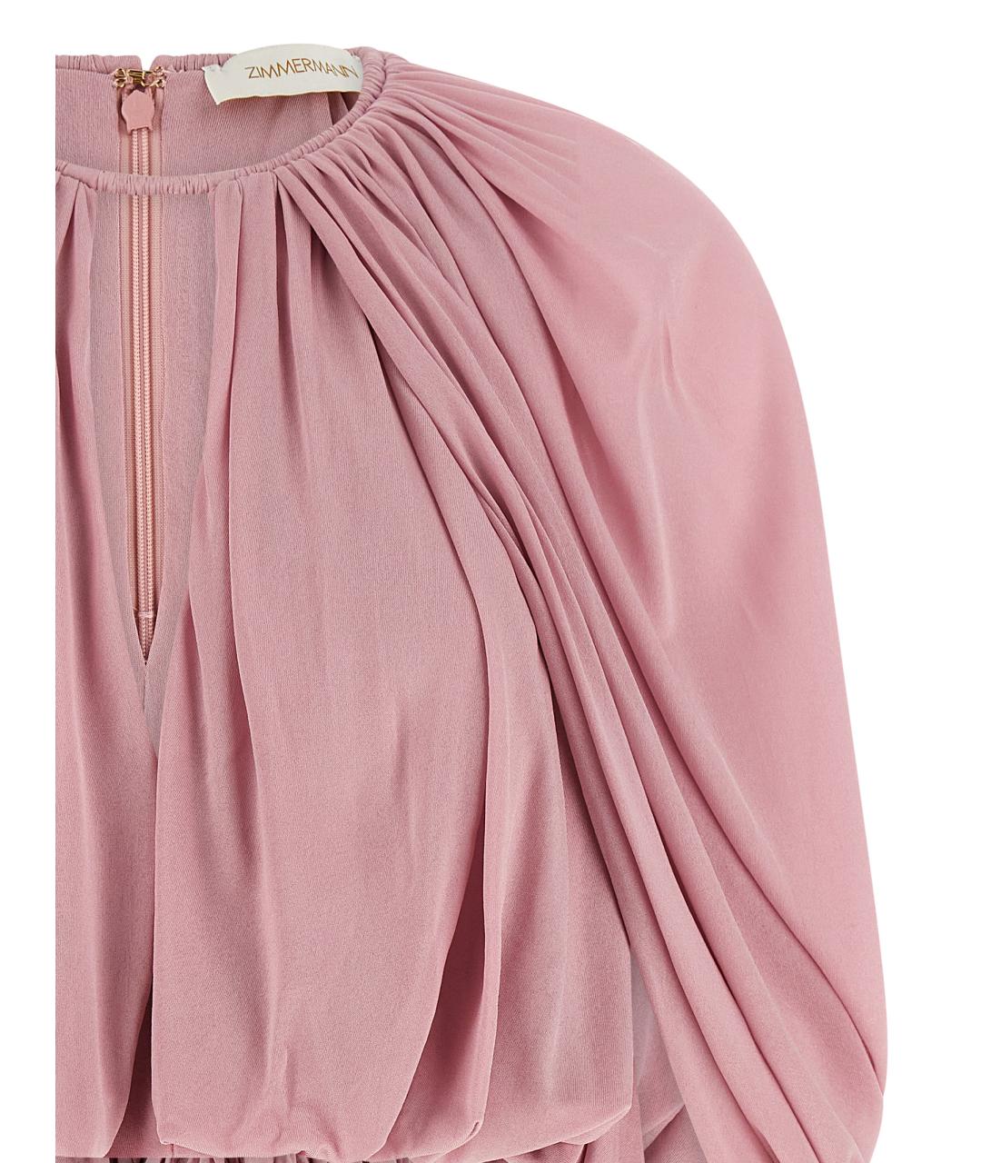 ZIMMERMANN Розовая вискозная блузы, фото 3