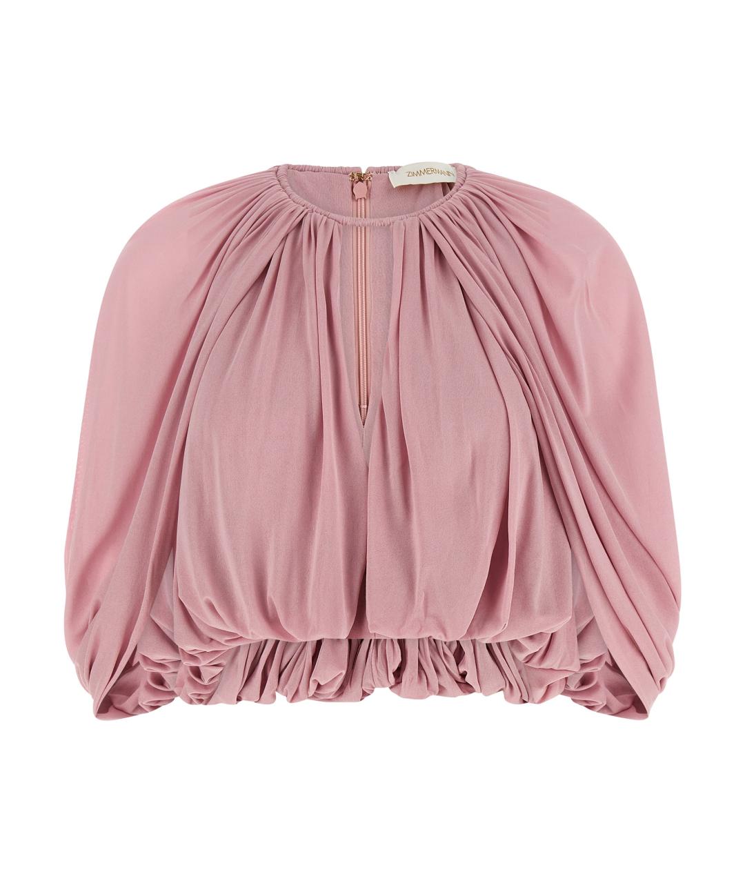 ZIMMERMANN Розовая вискозная блузы, фото 1