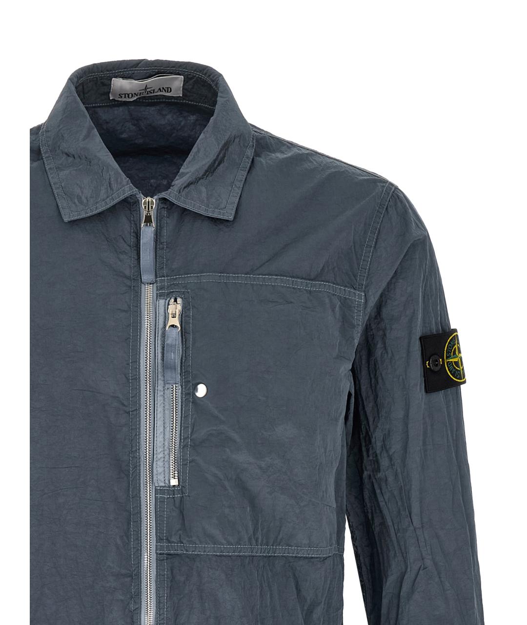 STONE ISLAND Синяя полиамидовая куртка, фото 3