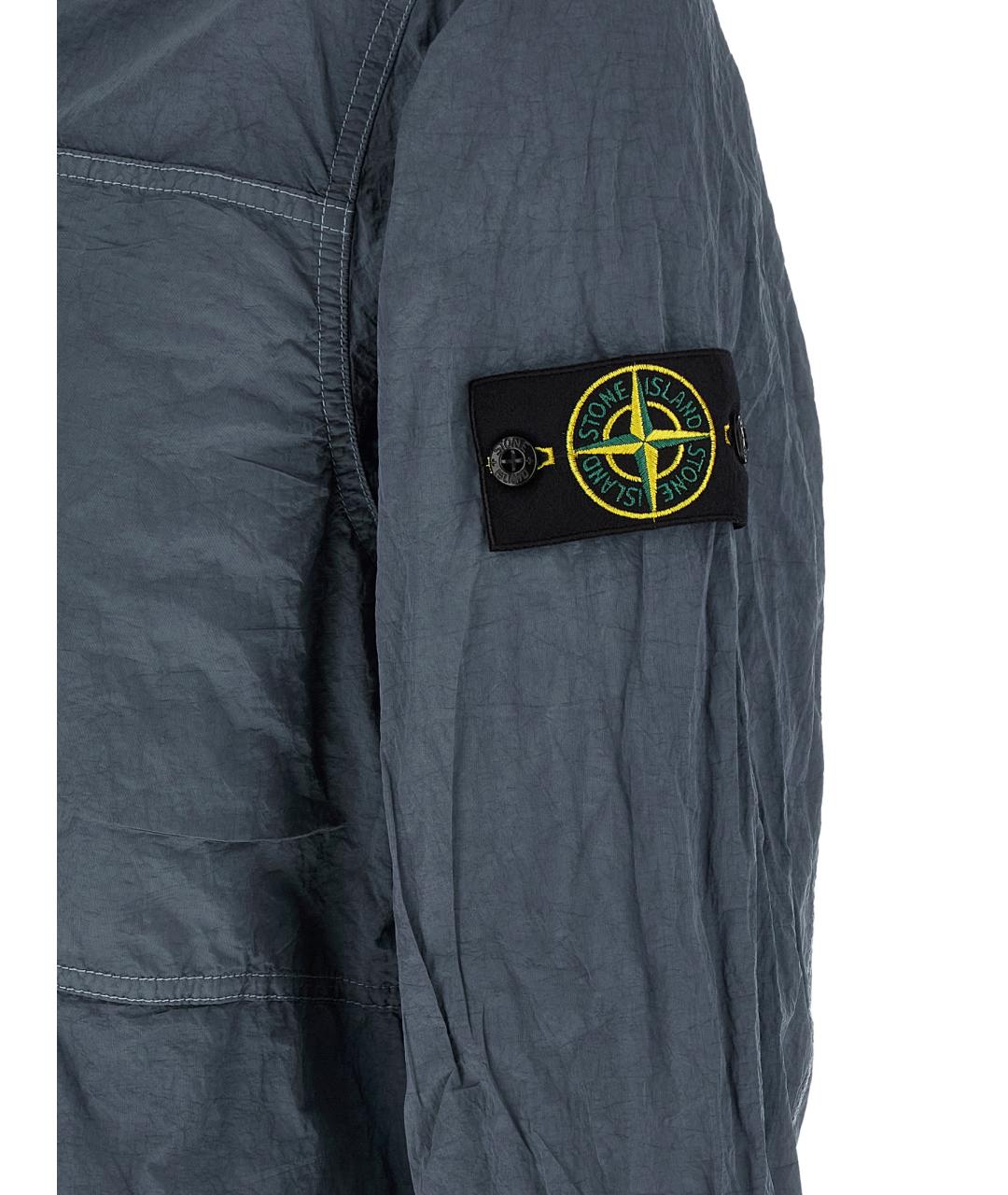 STONE ISLAND Синяя полиамидовая куртка, фото 5