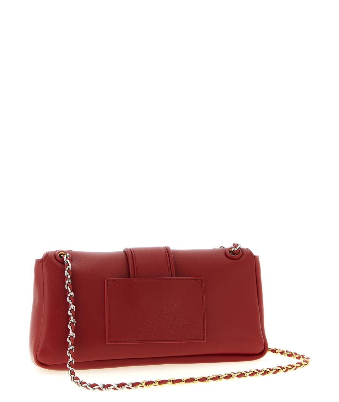 JACQUEMUS Красная кожаная сумка через плечо, фото 2