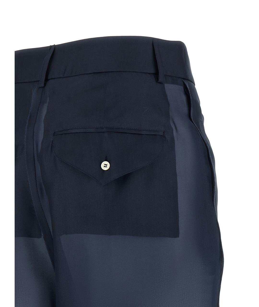 JEJIA Темно-синие шелковые прямые брюки, фото 4